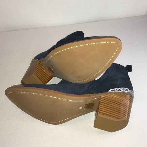 JEFFREY CAMPBELL CROMWELL NAVY SUEDE ANKLE BOOTS (NEW) - Picture 3 of 5